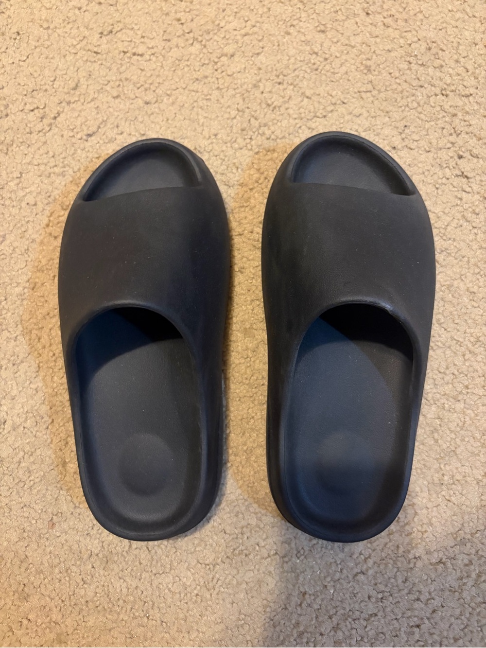 Men/women Black Slide Sandals - Minimal Slip-On Comfort